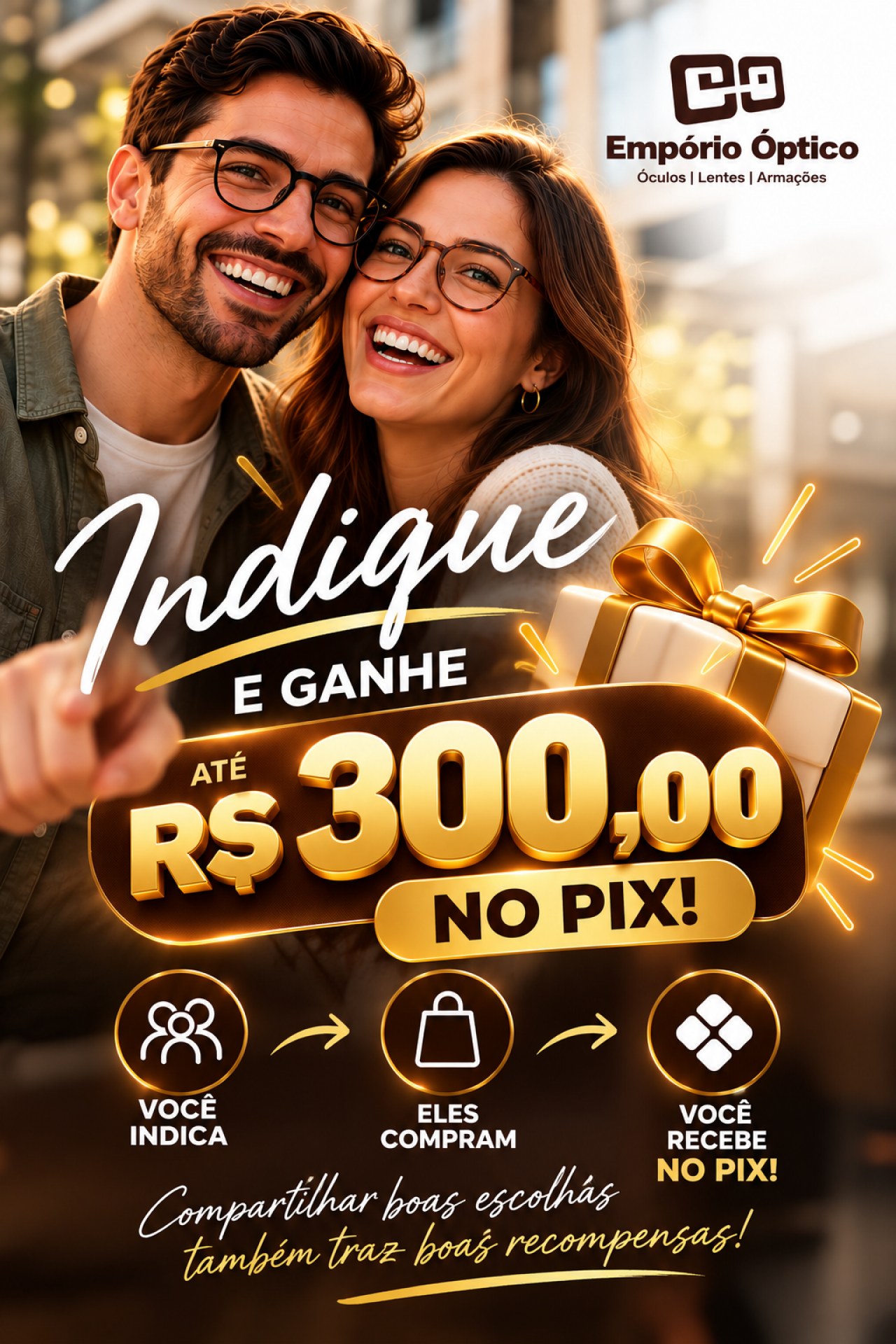 Indique e ganhe - Até R$ 300,00 no pix